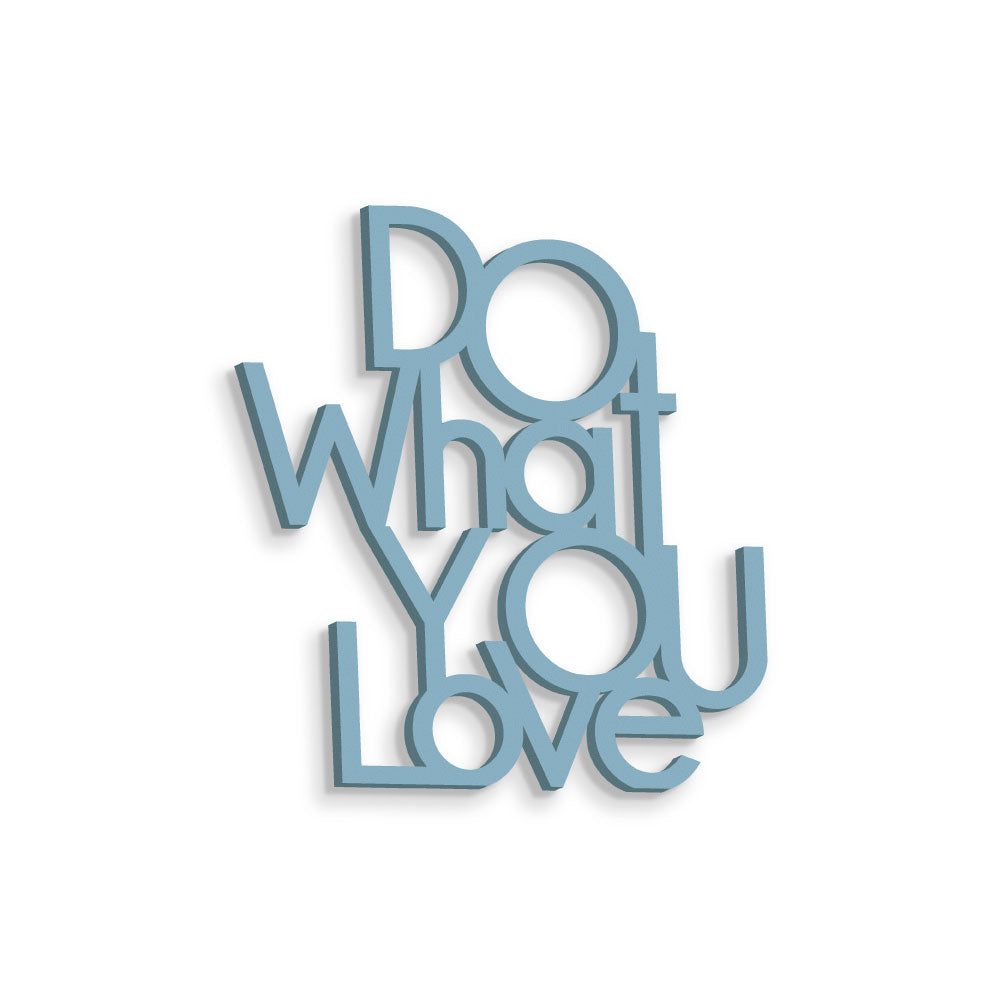 scritta in legno do what you love - decorazione per l'ingresso o salotto