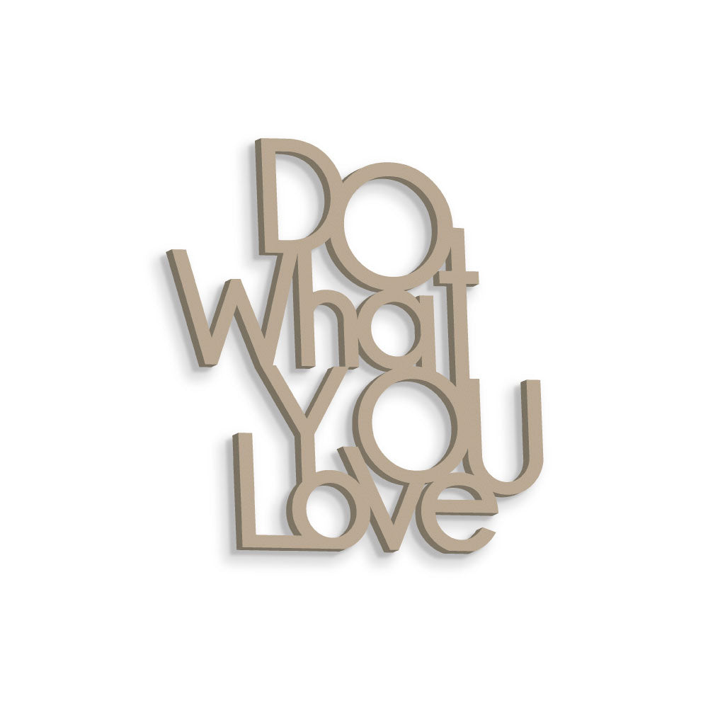 scritta in legno do what you love - decorazione per l'ingresso o salotto