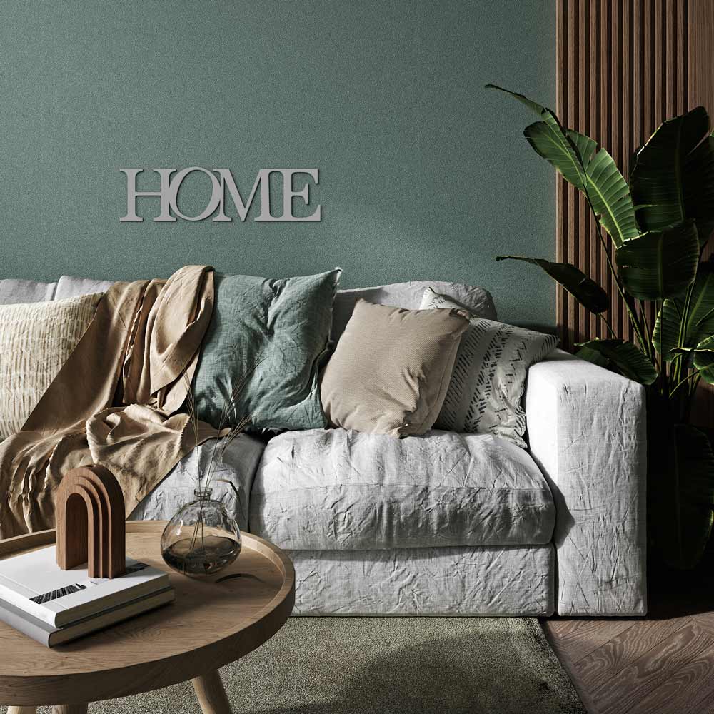 scritta in legno home