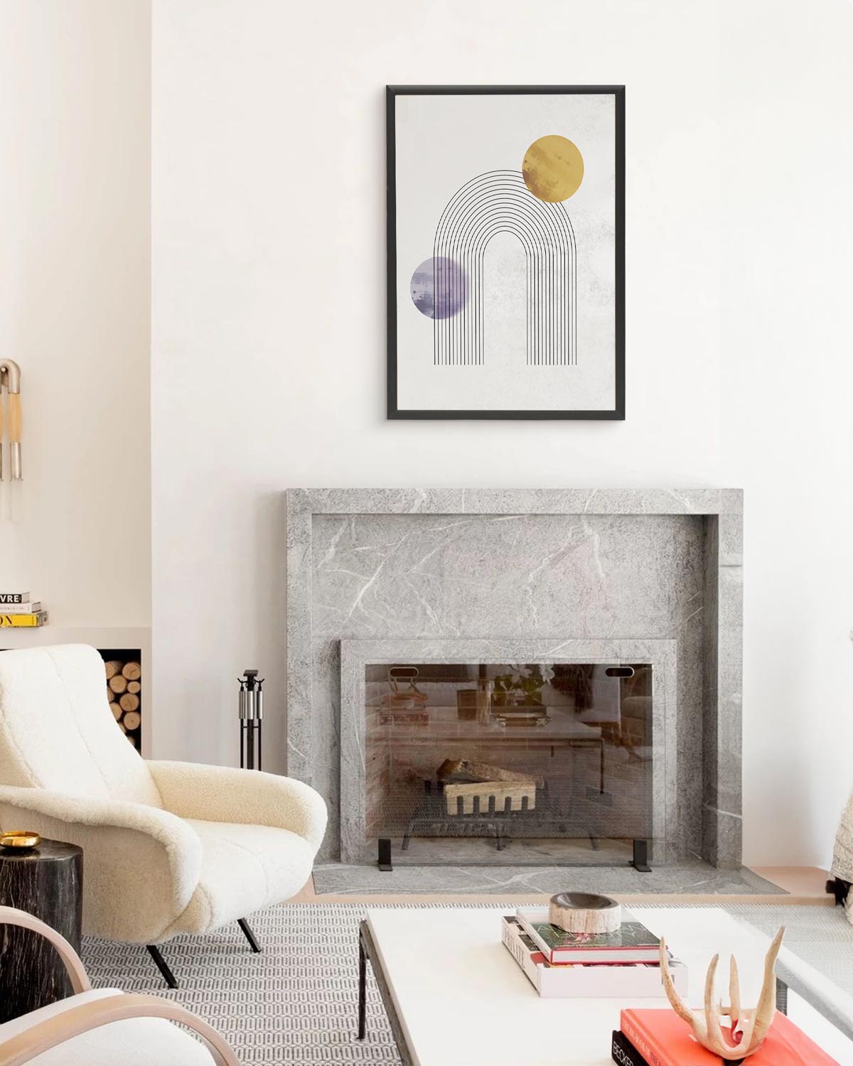 poster astratto duale, decorazione casa ideale per ambienti moderni
