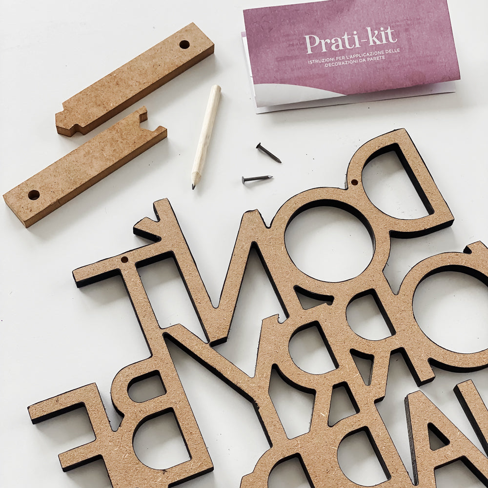 scritta in legno do what you love - decorazione per l'ingresso o salotto
