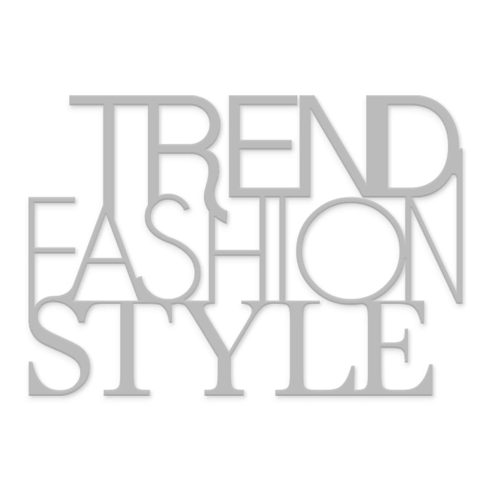 scritta in legno trend fashion style - decorazione per l'ingresso o salotto #colore_grigio-medio