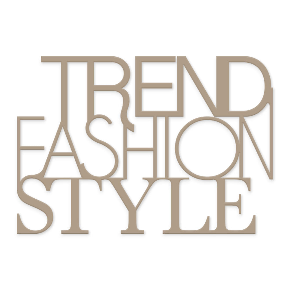 scritta in legno trend fashion style - decorazione per l'ingresso o salotto #colore_tortora