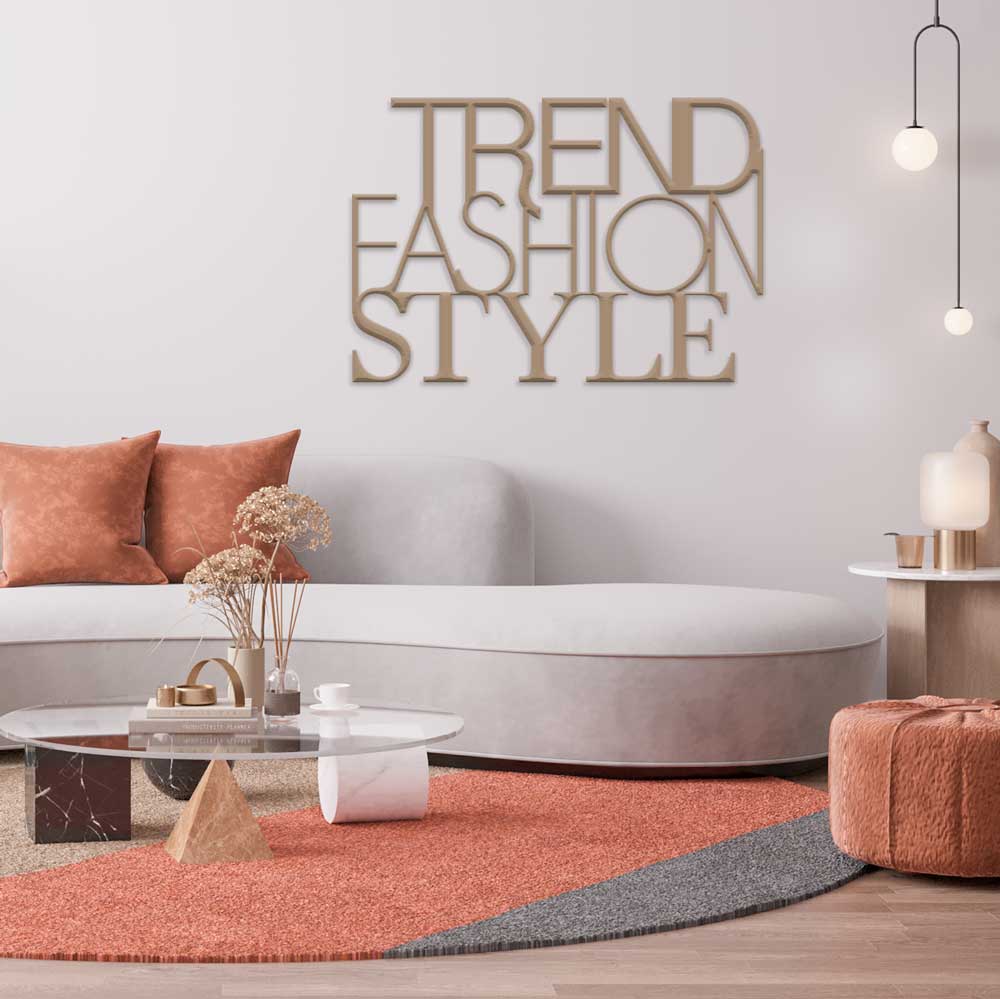 scritta in legno trend fashion style - decorazione per l'ingresso o salotto #colore_tortora