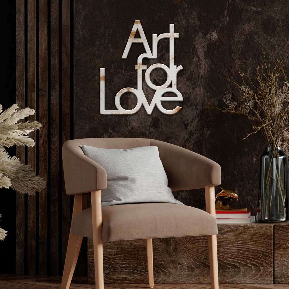 scritta in legno art for love - decorazione per la casa o negozi #colore_shabby
