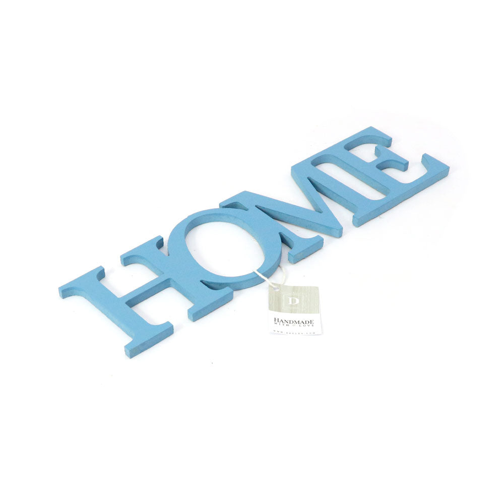 scritta in legno home