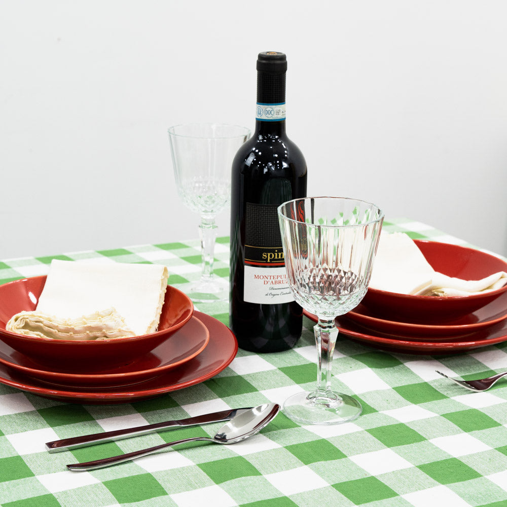 100% Cotton checked tablecloth