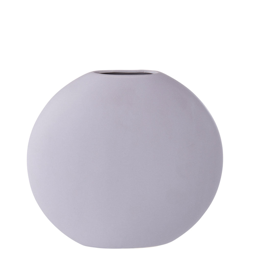 Vaso Ovale Piatto Ceramica Malva Chiaro