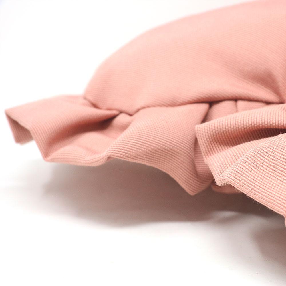 Cuscino Cuore con volant Rosa Antico