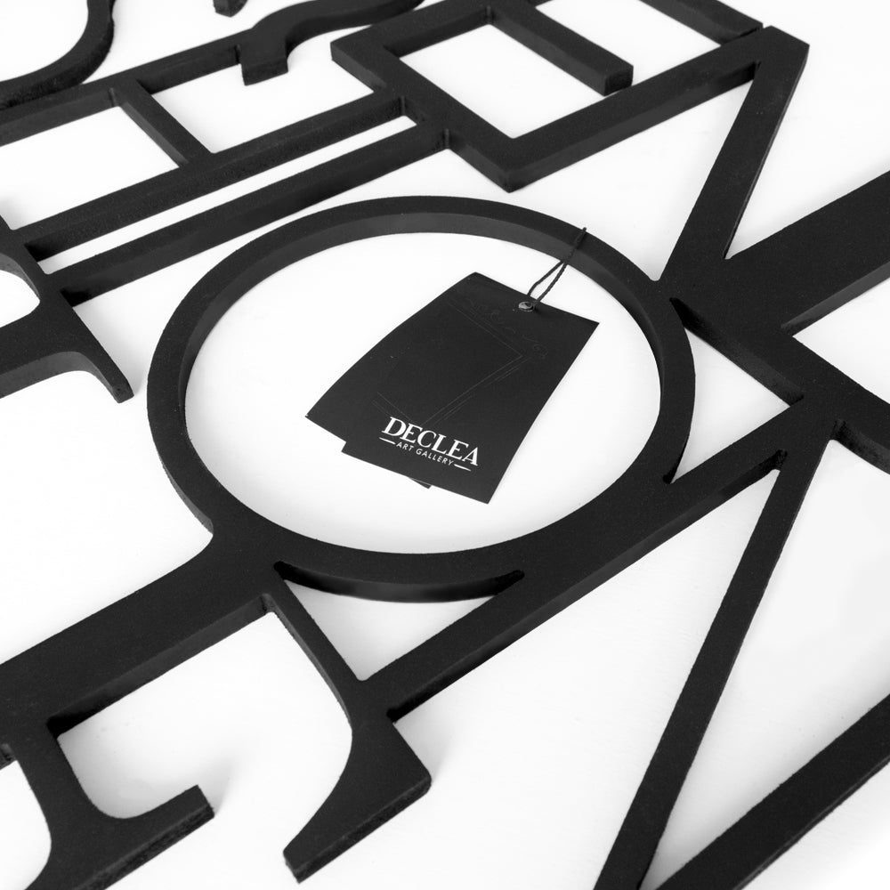 scritta in legno trend fashion style - decorazione per l'ingresso o salotto #colore_nero