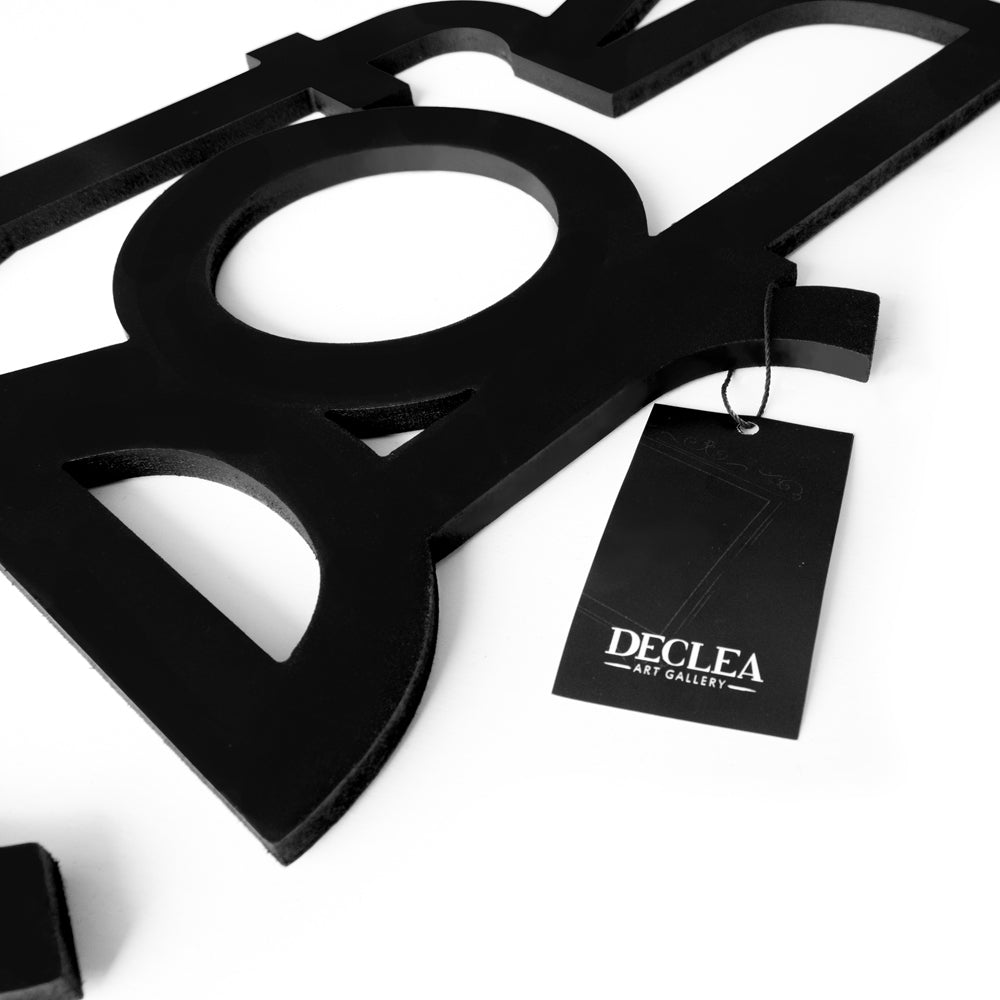 scritta in legno art for love - decorazione per la casa o negozi #colore_nero