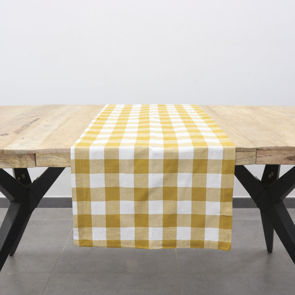 Checkered Runner 100% Cotton