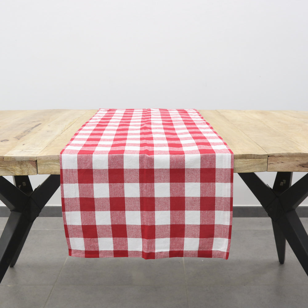 Checkered Runner 100% Cotton