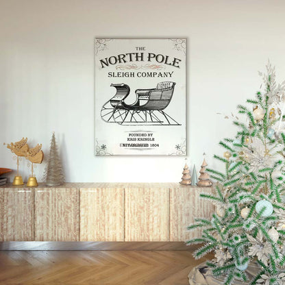 North Pole Christmas painting