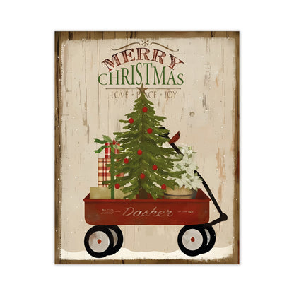 Christmas framework Merry Christmas Cart