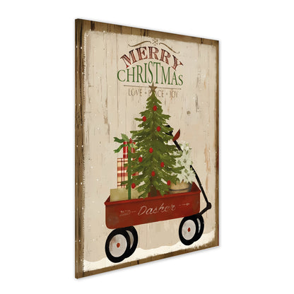 Quadro Natalizio Merry Christmas Cart