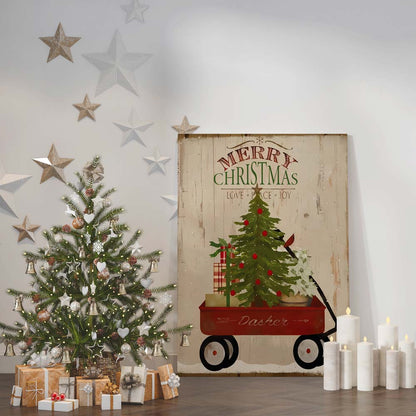 Christmas framework Merry Christmas Cart