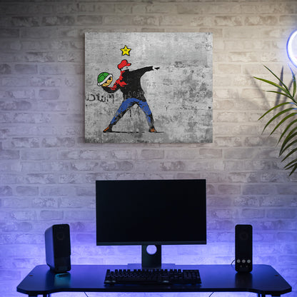 Quadro Gaming Super mario Banksy