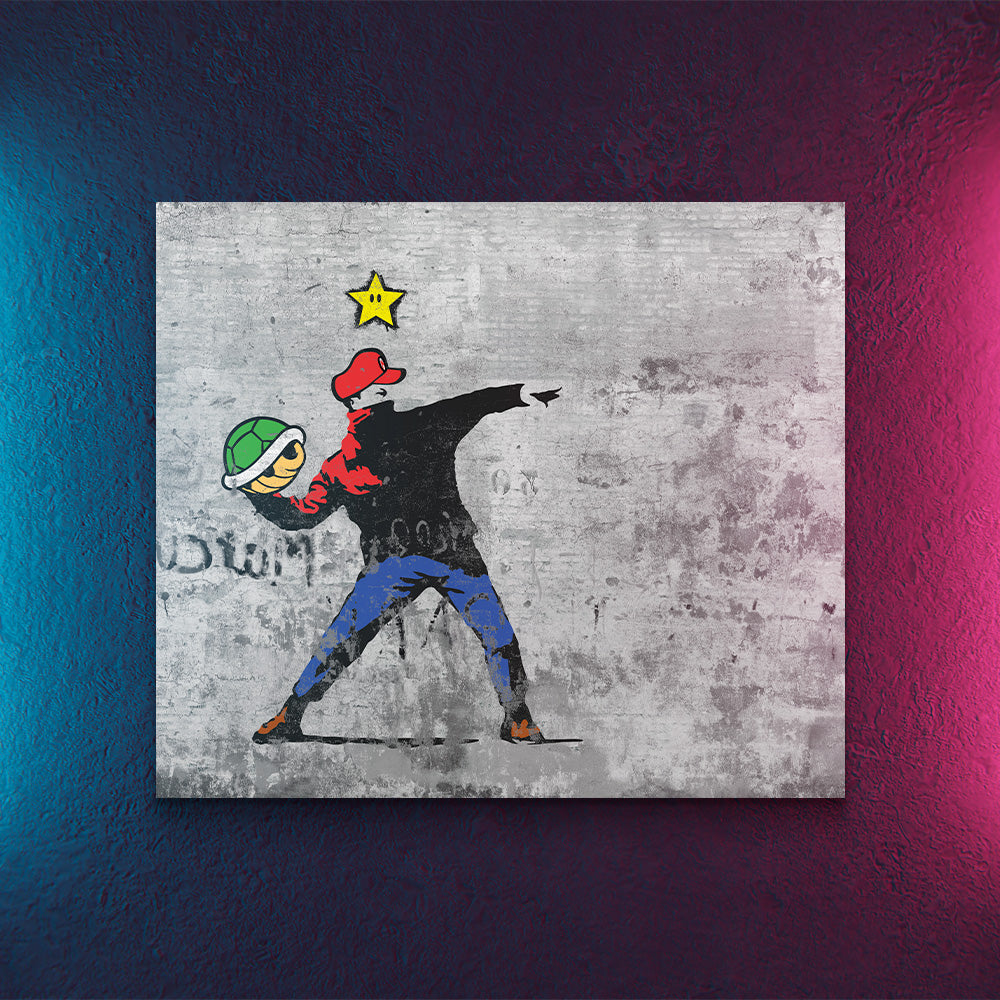 Quadro Gaming Super mario Banksy