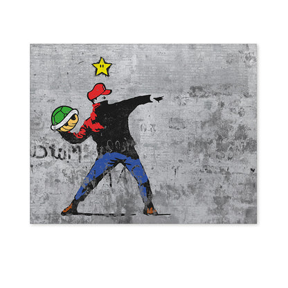 Quadro Gaming Super mario Banksy