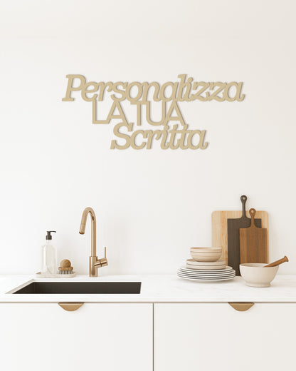 Scritta in legno da Parete Personalizzata