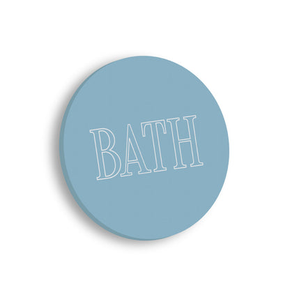 Bath Round Wooden Writing