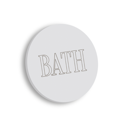 Bath Round Wooden Writing