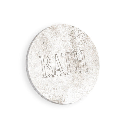 Bath Round Wooden Writing