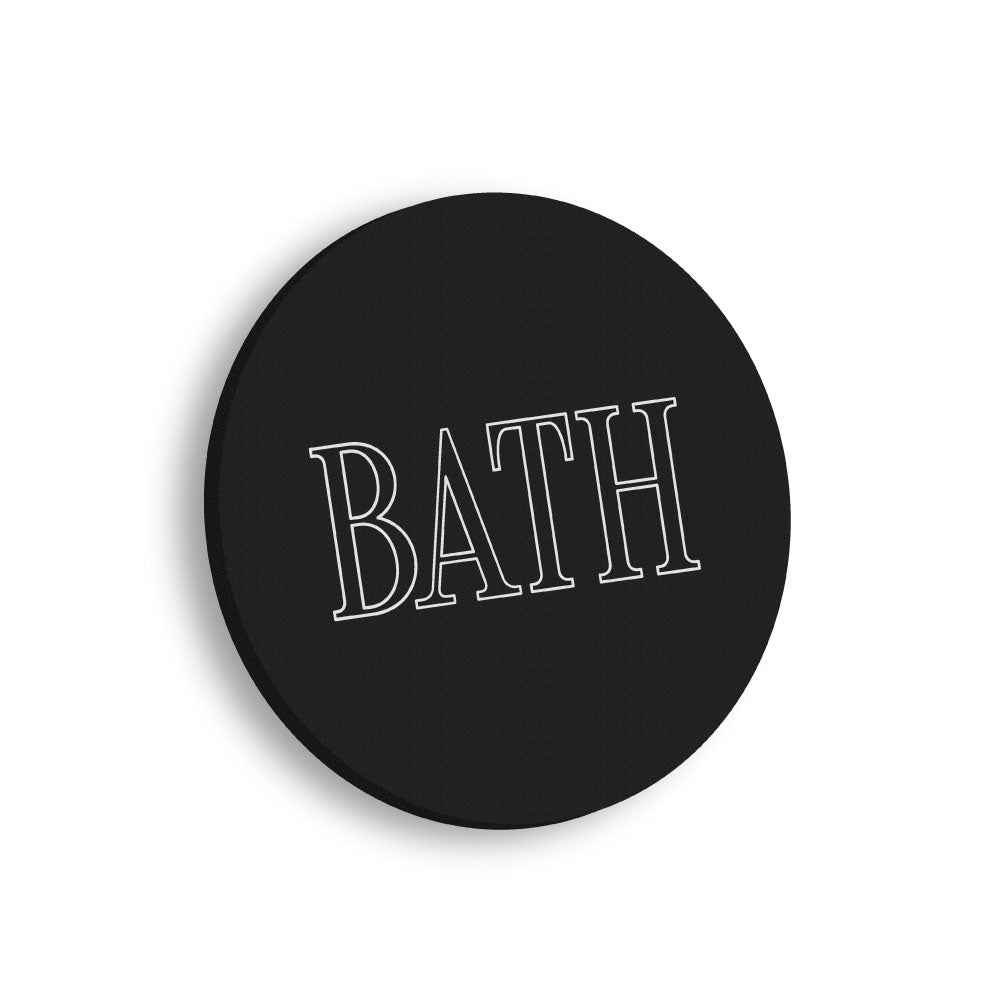 Bath Round Wooden Writing