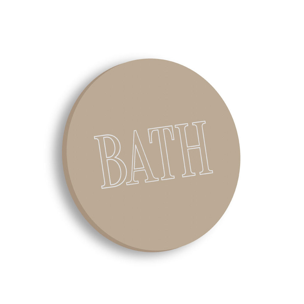 Bath Round Wooden Writing