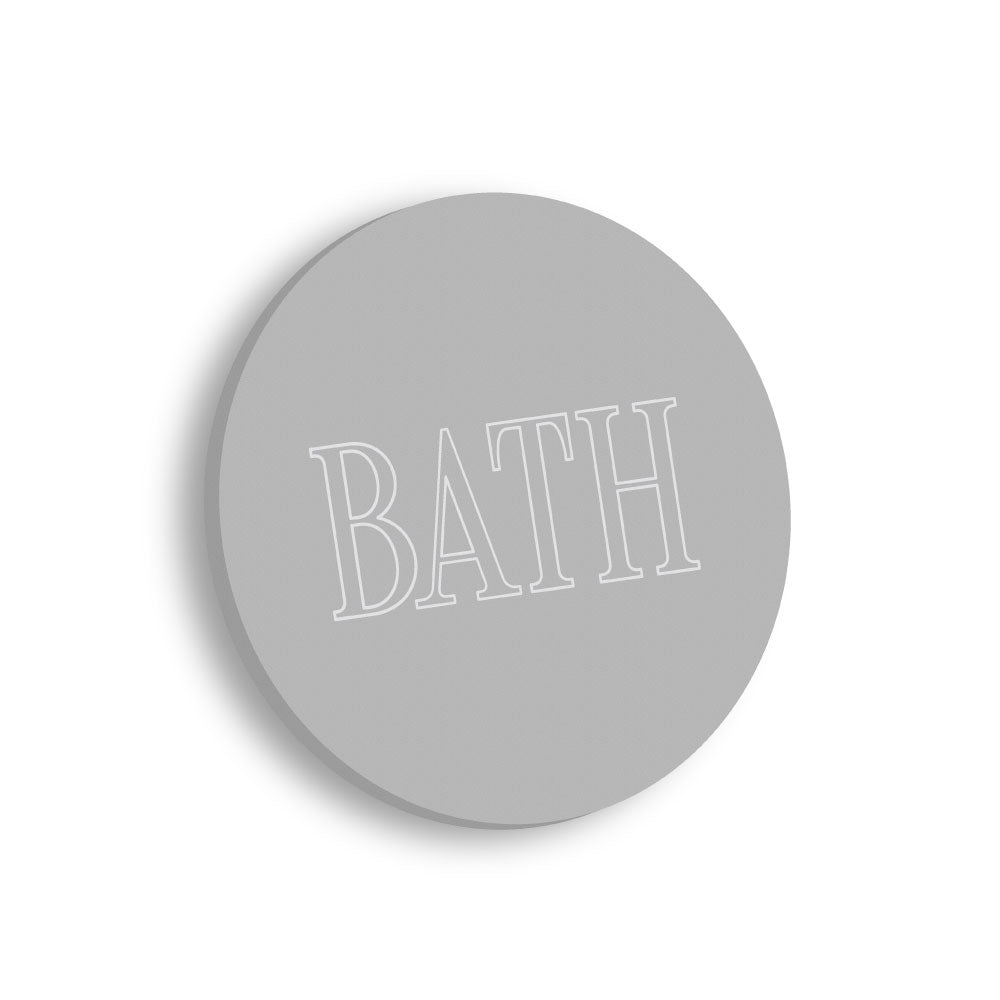 Bath Round Wooden Writing