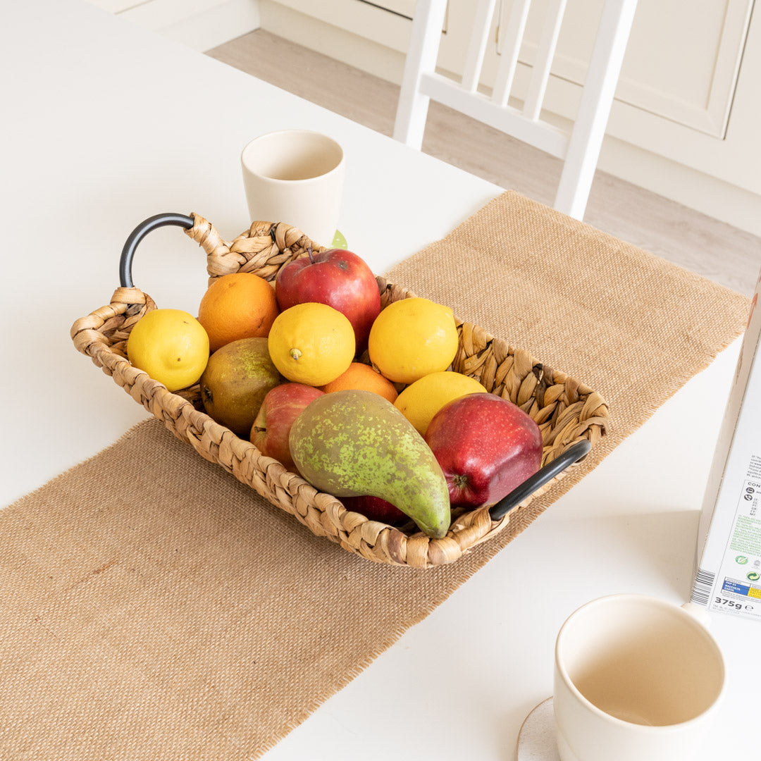 Naima tray with iron handles