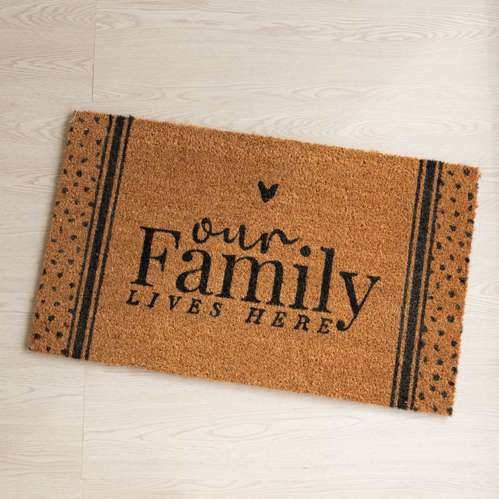 Welcome coconut and rubber doormat