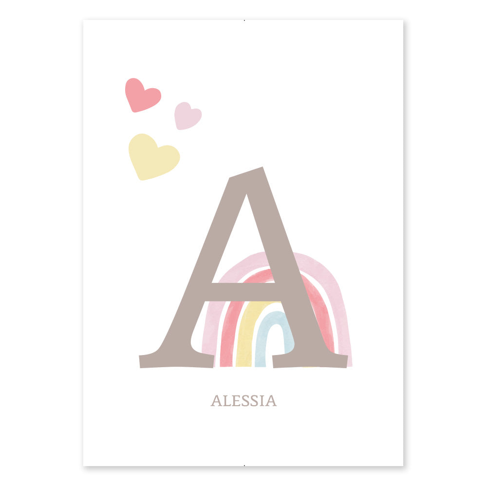 Poster Personalizzato Arcobaleno Girl