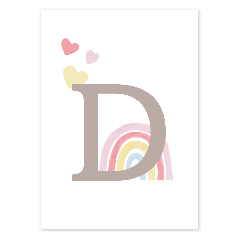 Poster Personalizzato Arcobaleno Girl