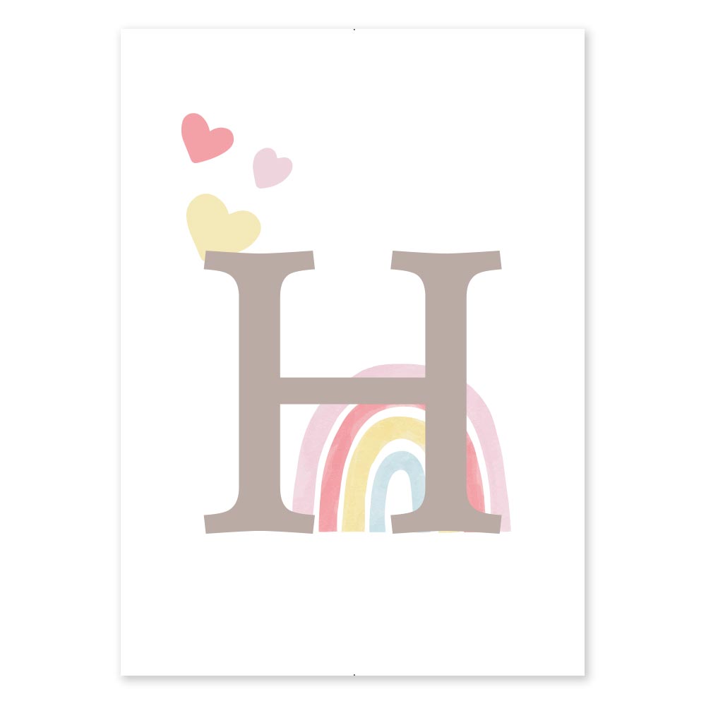 Poster Personalizzato Arcobaleno Girl