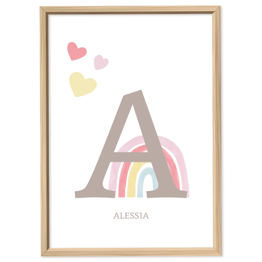 Poster Personalizzato Arcobaleno Girl