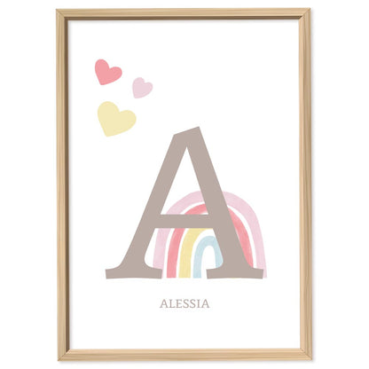 Poster Personalizzato Arcobaleno Girl