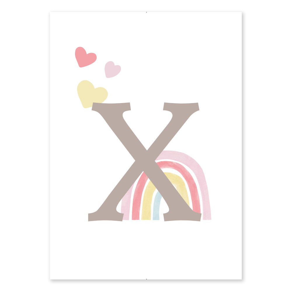 Poster Personalizzato Arcobaleno Girl