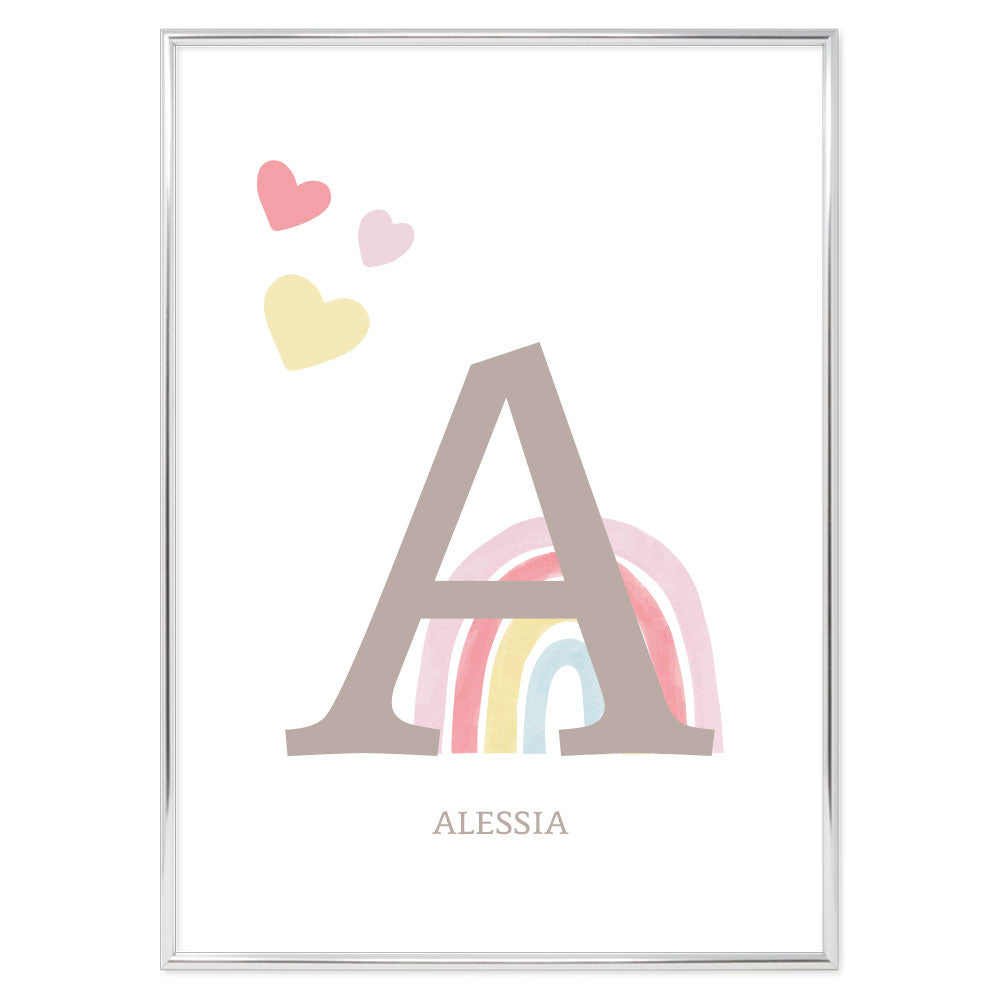 Poster Personalizzato Arcobaleno Girl