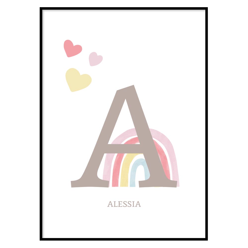 Poster Personalizzato Arcobaleno Girl