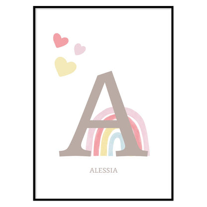 Poster Personalizzato Arcobaleno Girl