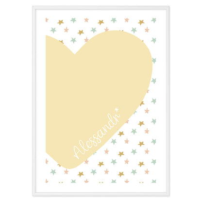 Personalized Kids Heart Poster