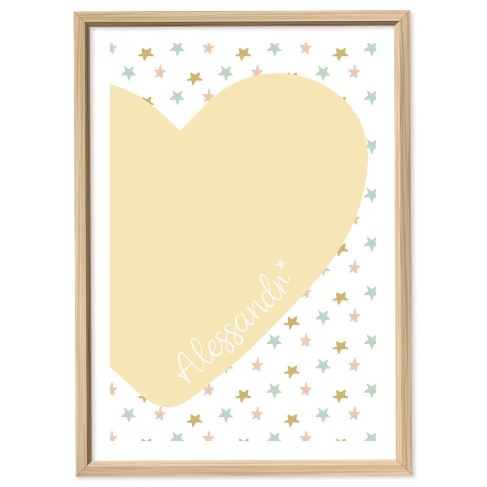 Personalized Kids Heart Poster