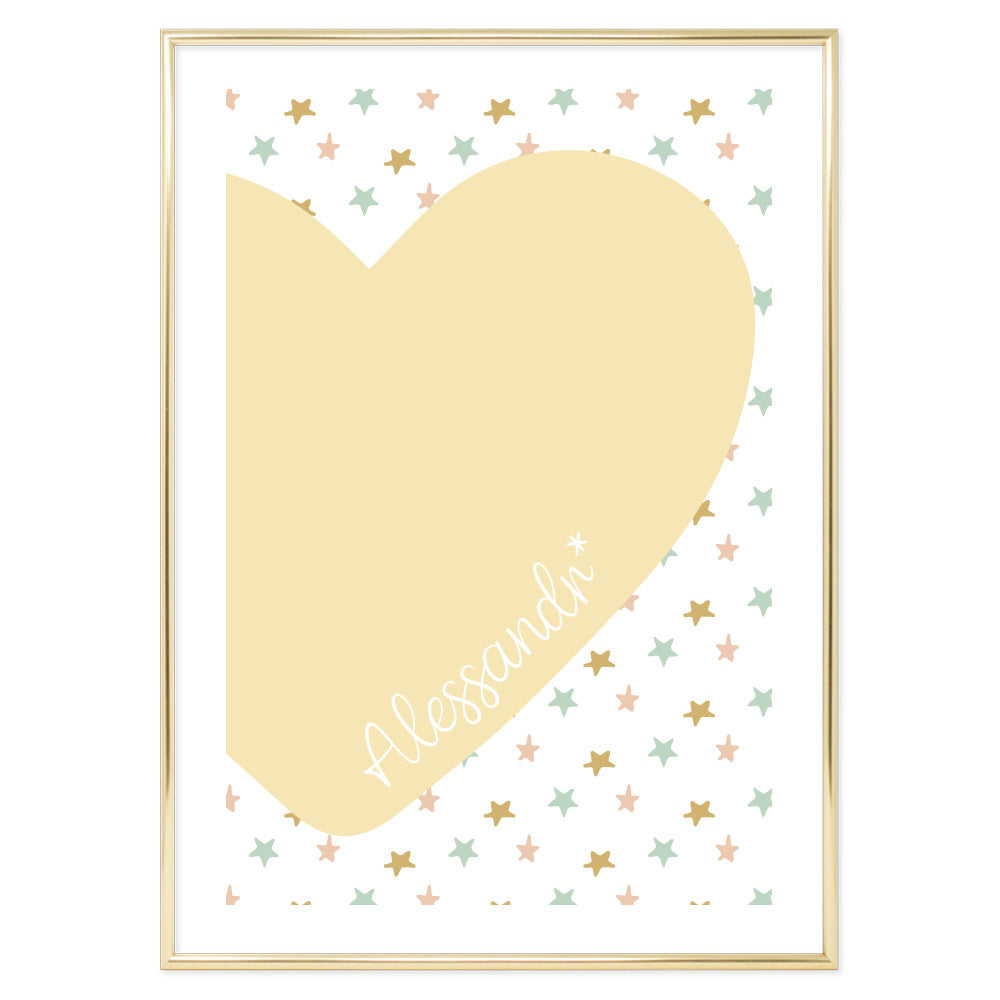 Personalized Kids Heart Poster