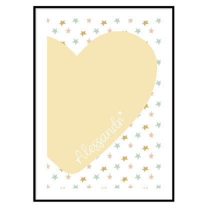 Personalized Kids Heart Poster