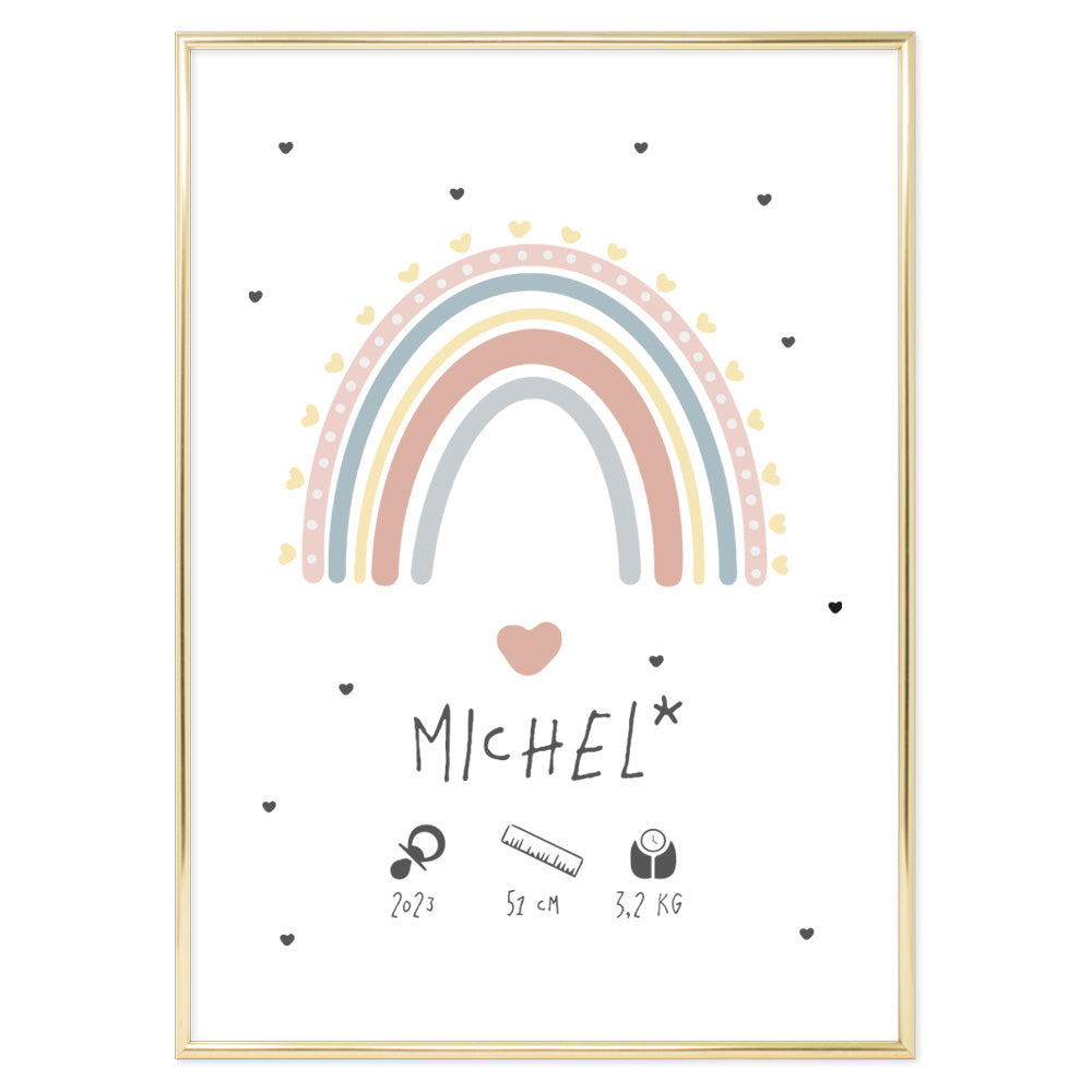 Custom Kids Rainbow Poster