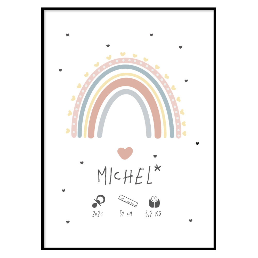 Custom Kids Rainbow Poster