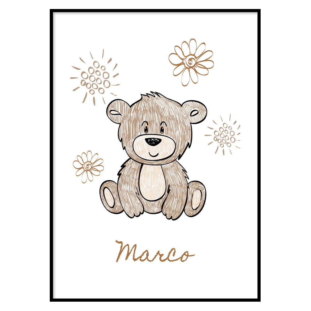 Custom Kids Bear Poster