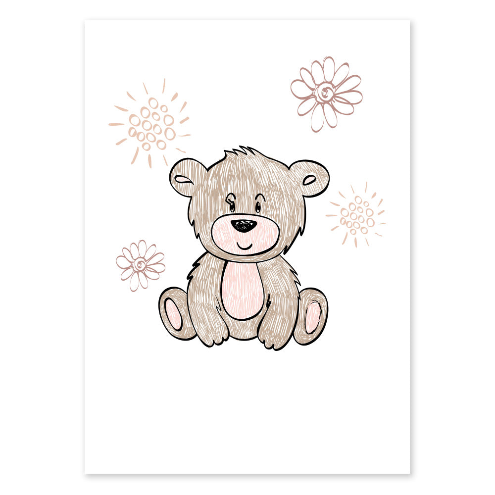 Custom Kids Bear Pink Poster